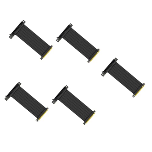 HOMSFOU 5 Stück 90 Verlängerungskabel Pci-erweiterungsport-Adapter Pci Express Kabel Verlängerung Pci-e 3.0 Extender-Riser-Kabel High-pci-Riser-Kabel Verlängern Kupferkerndraht Rechner X16 von HOMSFOU