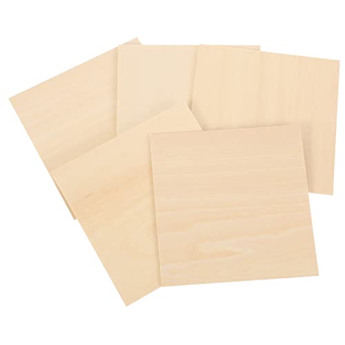 HOMSFOU 5 Stück Diy Holzplatten Unbehandelte Holzbrettchen für Bastelarbeiten für Dekorationen und Handwerksprojekte von HOMSFOU