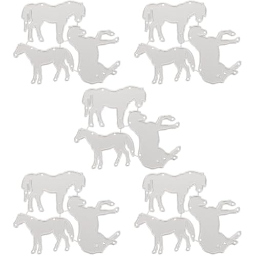 HOMSFOU 5 Stück Papierschneider Schablone Pferdeform Hochwertige Schneidform Kohlenstoffstahl für DIY Bastelprojekte Kartenherstellung Scrapbooking und Kreative Bastelarbeiten HOMSFOU 5 Stück Papierschneider Schablone Pferdeform Hochwertige Schneidform Kohlenstoffstahl für DIY Bastelprojekte Kartenherstellung Scrapbooking und Kreative Bastelarbeiten von HOMSFOU