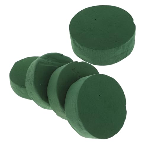 HOMSFOU 5 Stück Runde Blumensteckschaumblöcke Nasssteckschaum für Frische Blumen Vielseitig Einsetzbar für Hochzeiten Partys und Dekoration Flexibel Zuschneidbar und Langlebig von HOMSFOU