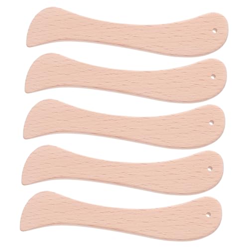 HOMSFOU 5 Stück Teiliges Buchenholz Falzwerkzeug Ergonomischer Papierfalter für Origami Buchbinderei Scrapbooking und Brieföffner Präzises Falzen und Schneiden Vielseitiges Bastelwerkzeug von HOMSFOU