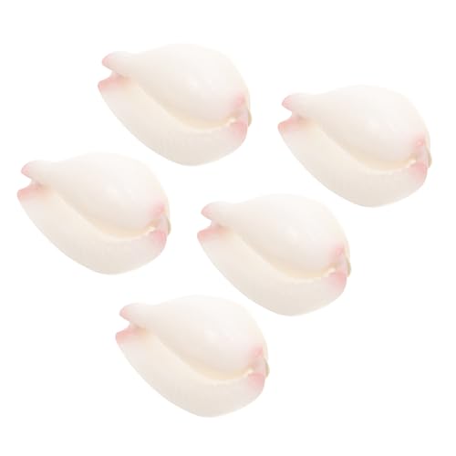 HOMSFOU 5 Stück Vase füllen Muschelperlen Muscheln Dekoration für Schmuck basteln bastelset polierte Abalone-Muschel Bastelzubehör selber machen Muschelperlenverzierung Muscheldekor Hülse von HOMSFOU
