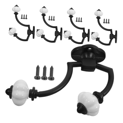HOMSFOU 5 Stück Vintage Wandhaken aus Zinklegierung Doppelseitige Garderobenhaken mit Antikem Design Stabile Wandmontage Vielseitig für Flur Bad Schlafzimmer Rustikale Wanddeko von HOMSFOU