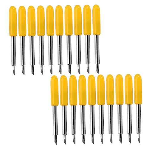 HOMSFOU 50 Stück Beschriftungsmesser Klinge Vinyl Plotterschneider Wolfram Stahl Yellow von HOMSFOU