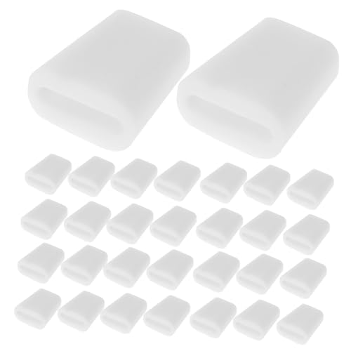 HOMSFOU 50 Stück Gummi Füße für Küchenspüle und Abtropfgestell Rutschfeste Ersatzfüße mit Elastischem Design Passend für Spülbecken Abtropfgestelle und Badregale Weiß von HOMSFOU