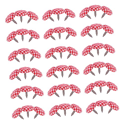 HOMSFOU 50 Stück Mini Stoffüberzogene Nägel Praktische Bein Nieten für DIY Bastelbedarf Dekorative Nägel Robuste Handwerksnieten von HOMSFOU