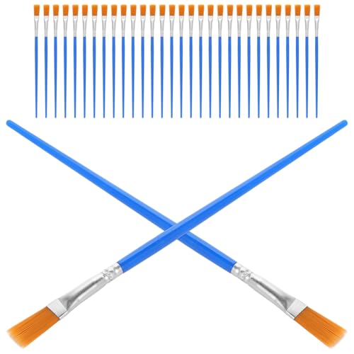 HOMSFOU 50 Stück Nylon Pinsel für Öl Acryl und Aquarellmalerei Flachpinsel für Kunststudenten und Hobbykünstler für Detaillierte Maltechniken und Wandmalerei HOMSFOU 50 Stück Nylon Pinsel für Öl Acryl und Aquarellmalerei Flachpinsel für Kunststudenten und Hobbykünstler für Detaillierte Maltechniken und Wandmalerei von HOMSFOU