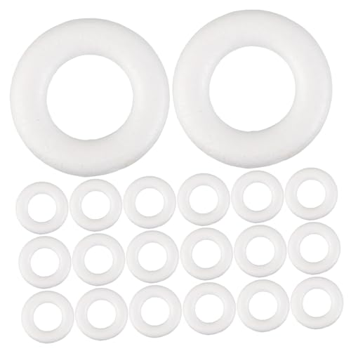 HOMSFOU 50 Stück Schaumstoff Kranzbasis Weißer Polystyrol Ring Leichtes DIY Bastelset für Hochzeit Party Dekoration Vielseitige Blumenkranz Formen HOMSFOU 50 Stück Schaumstoff Kranzbasis Weißer Polystyrol Ring Leichtes DIY Bastelset für Hochzeit Party Dekoration Vielseitige Blumenkranz Formen von HOMSFOU