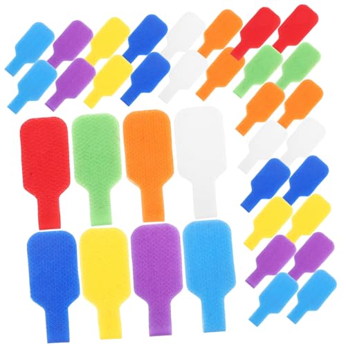 HOMSFOU 56 Stück Beschreibbare Kabeletiketten Kabelbänder Etiketten Für Kabel Drahtetiketten Mehrfarbige Kabeletiketten von HOMSFOU