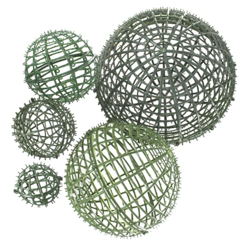 HOMSFOU 5st Kugeln in Kreisform Kranzform Formschnitt Kugel Formschnitt Ball Topiary Sphäre Rahmen Stützkäfig Für Pflanzenkugeln Kugelblumenhalter Buchsbaum Plastik Runden Bodenplatte 3D von HOMSFOU