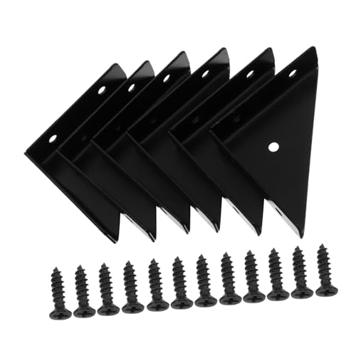 HOMSFOU 6 Sätze Eckwinkel Triangular Metallhalterungen Teiliges Set für Möbelbefestigung Stabile Unterstützung für Schränke Tische und Betten Ästhetisches Design von HOMSFOU