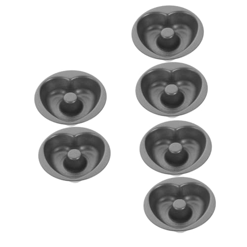 HOMSFOU 6 Stk Donutform Herz-donut-pfanne Formen Für Schokoladenbonbons Donut-backblech Donut-tablett Donut-backformen Cupcake-backform Donut-dose Kohlenstoffstahl Einzel Mousse-kuchen von HOMSFOU