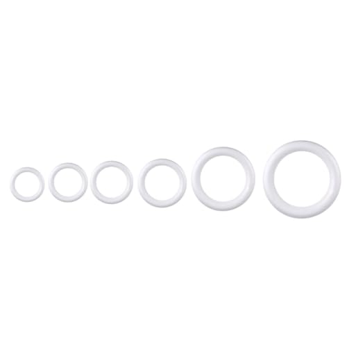 HOMSFOU 6 Stück DIY Rundes Schaumring Bastelset Hochwertige Styroporringe für Hochzeits und Partydekoration für Kreative Projekte mit Blumen Farbe und Mehr von HOMSFOU