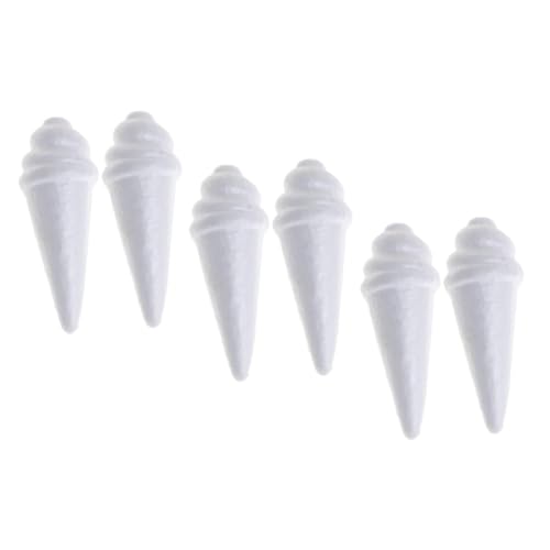HOMSFOU 6 Stück Eismodell klein Eisformen selber Machen thematisiert DIY Bastelmodell mit Eiscreme -Display Modell Einer Eistüte gefälschte Eiswaffelkegel Schaum Weiß HOMSFOU 6 Stück Eismodell klein Eisformen selber Machen thematisiert DIY Bastelmodell mit Eiscreme -Display Modell Einer Eistüte gefälschte Eiswaffelkegel Schaum Weiß von HOMSFOU