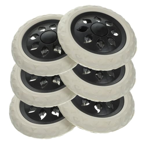 HOMSFOU 6 Stück Ersatzrad Wagen mit runden Lenkrollen schwere Ausführung klein Trolley-Ersatzteile Räder-Ersatzsatz Einkaufskorbräder Ersatzräder Trolley-Zubehör Gummi + Schaum Beige HOMSFOU 6 Stück Ersatzrad Wagen mit runden Lenkrollen schwere Ausführung klein Trolley-Ersatzteile Räder-Ersatzsatz Einkaufskorbräder Ersatzräder Trolley-Zubehör Gummi + Schaum Beige von HOMSFOU