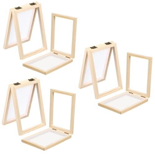 HOMSFOU 6 Stück Holz Papierschöpfrahmen Teiliges DIY für Stabiles Sicheres Holzrahmen Papiersieb Traditionelle Papierherstellung Bastelmaterial für Kreative Papierkunst HOMSFOU 6 Stück Holz Papierschöpfrahmen Teiliges DIY für Stabiles Sicheres Holzrahmen Papiersieb Traditionelle Papierherstellung Bastelmaterial für Kreative Papierkunst von HOMSFOU