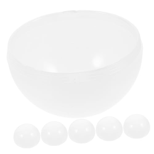 HOMSFOU 6 Stück LED Lampenabdeckungen aus PC Halbrundes Design Fog Diffusor für Kronleuchter Flache Lampenabdeckung Weiße Lichtstreuung Einfache Montage von HOMSFOU