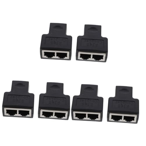 HOMSFOU 6 STK Netzwerk-T-Stück Anschlüsse 1 auf 2 Splitterbuchse ethernet verteiler ethernet Steckdose Ethernet-Splitter 1 bis 2 Splitterkoppler Unterzeile Verbinder dienen Adapter rj45 von HOMSFOU