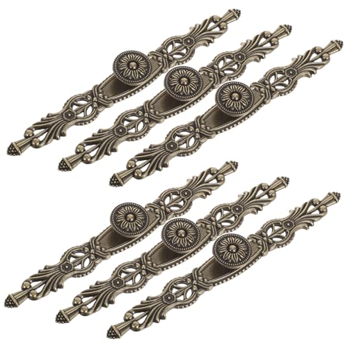 HOMSFOU 6 Stück Teiliges Schubladengriffe aus Zinklegierung Rustikale Lange Griffe mit Antikbronze Finish Komfortabel Geformt für Schränke Kommoden Küchenschränke Leicht zu Reinigen und HOMSFOU 6 Stück Teiliges Schubladengriffe aus Zinklegierung Rustikale Lange Griffe mit Antikbronze Finish Komfortabel Geformt für Schränke Kommoden Küchenschränke Leicht zu Reinigen und von HOMSFOU