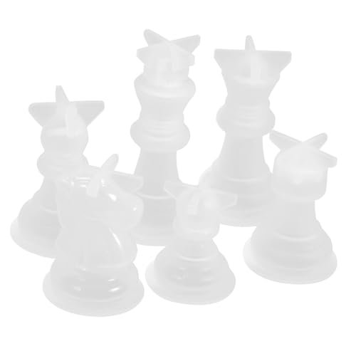 HOMSFOU 6 Stück Teiliges Silikon schachformen Kerzenherstellung Kreative DIY handwerksmold Langlebige Praktische Formen für Individuelle Kerzen und Fondantgestaltung von HOMSFOU