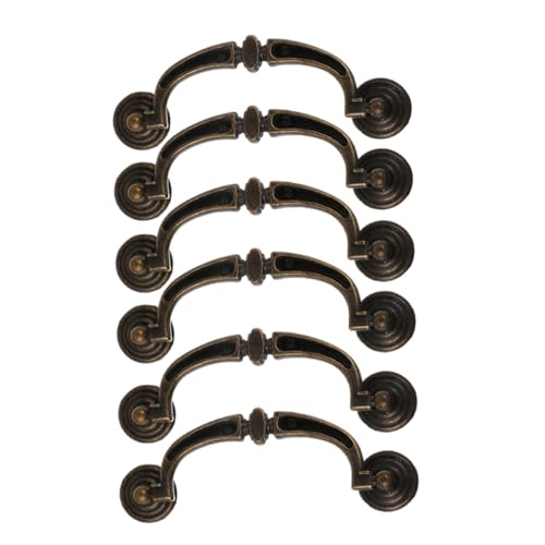 HOMSFOU 6 Stück Teiliges Vintage Metallgriff für Möbel Schrankgriff mit Komfortablem Griff Lochabstand Robust Langlebig für Küchenschränke Kleiderschränke von HOMSFOU