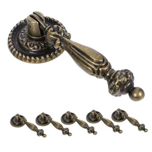 HOMSFOU 6 Stück Teiliges Vintage Schrankgriffe aus Zinklegierung Langlebige Einloch-möbelgriffe Dekorative Tropfenform Geeignet für Küchenschränke Kommoden Badmöbel Einfache Montage HOMSFOU 6 Stück Teiliges Vintage Schrankgriffe aus Zinklegierung Langlebige Einloch-möbelgriffe Dekorative Tropfenform Geeignet für Küchenschränke Kommoden Badmöbel Einfache Montage von HOMSFOU