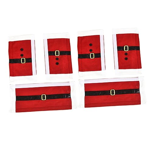 HOMSFOU 6 Stück Teiliges Weihnachtsgriff aus Weichem Wärmende Türgriffschoner für Kühlschrank Mikrowelle Ofen und Geschirrspüler Einfache Anbringung Festliche Küchendekoration von HOMSFOU