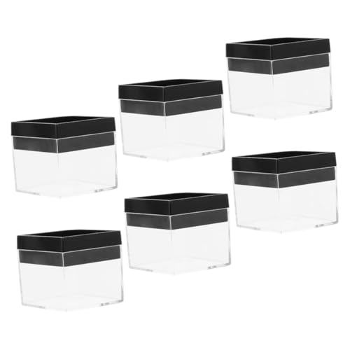 HOMSFOU Transparente Mineralien Probenbox 6 Stücke Kunststoff Vitrine für Schmuck Kleine Aufbewahrungsboxen für Mineralien Bastelperlen Schmuckaufbewahrung von HOMSFOU