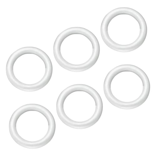 HOMSFOU 6 Stück Unlackierte Schaumstoffringe DIY Weihnachtskranz Bastelmaterial für Kreative Dekorationen und Festliche Anlässe Malen und Verzieren von Schaumkreis Ringen HOMSFOU 6 Stück Unlackierte Schaumstoffringe DIY Weihnachtskranz Bastelmaterial für Kreative Dekorationen und Festliche Anlässe Malen und Verzieren von Schaumkreis Ringen von HOMSFOU