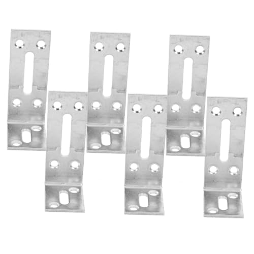 HOMSFOU 6 Stück Verstellbare Edelstahl Regalhalter Winkelhalter Form Schwerlast Halterung Teiliges Stabile Montage für Ablagen Tische Stühle Vielseitig Einsetzbar Langlebig von HOMSFOU