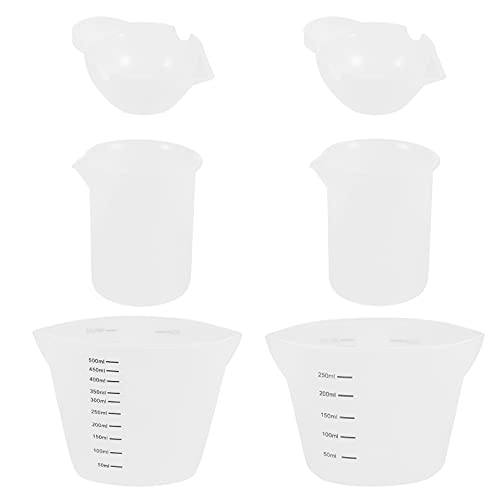 HOMSFOU 6 Teiliges Silikon Messbecher Set Klein Wiederverwendbar Zum Kochen Mischen Ausgießen Backen Solo Küchen Epoxid Messbecher Geteilte Messbecher Messbecher Werkzeug HOMSFOU 6 Teiliges Silikon Messbecher Set Klein Wiederverwendbar Zum Kochen Mischen Ausgießen Backen Solo Küchen Epoxid Messbecher Geteilte Messbecher Messbecher Werkzeug von HOMSFOU