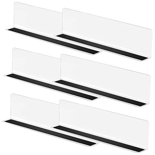 HOMSFOU 6st Regalteiler Unterlegscheiben Trennplatten Warenklassifizierungstafeln Ware Schindeln L-förmige Organisatoren Regalorganisator Regal Schindel Magnetstreifen Lebensmittel Acryl von HOMSFOU