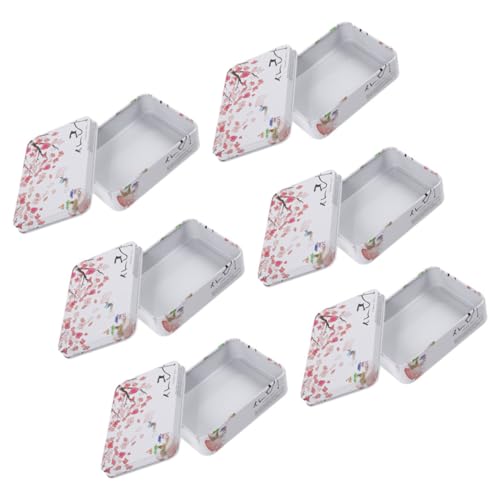 HOMSFOU 6stücke Aufbewahrungsbox Mit Deckel Metall Rechteckige Blechdose Für Küche Und Büro Kleine Metallboxen Zum Ordnen Von Gegenständen HOMSFOU 6stücke Aufbewahrungsbox Mit Deckel Metall Rechteckige Blechdose Für Küche Und Büro Kleine Metallboxen Zum Ordnen Von Gegenständen von HOMSFOU