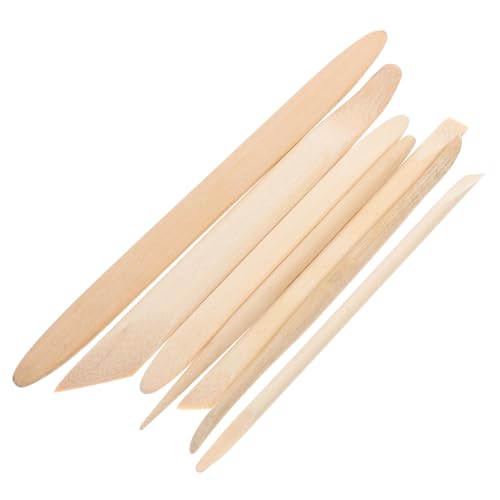 HOMSFOU 7 Stück Schaberwerkzeug aus Bambus Tonschaber Töpferwerkzeug schnitzmeißel aus Holz Tonschnitzwerkzeug Modellierwerkzeug aus Keramik Keramik-Modellierwerkzeuge Holzschnitt Beige von HOMSFOU