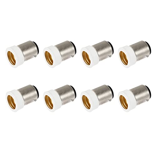 HOMSFOU B15 zu E14 Glühbirnenadapter 8 Stück Metall Langlebig für LED Lampen Einfach Auszutauschen Geeignet für Tisch und Deckenlampen HOMSFOU B15 zu E14 Glühbirnenadapter 8 Stück Metall Langlebig für LED Lampen Einfach Auszutauschen Geeignet für Tisch und Deckenlampen von HOMSFOU