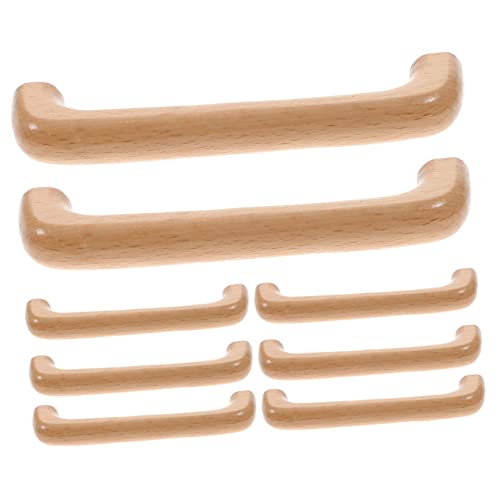 HOMSFOU 8 Stück Schubladengriffe Teilig Buchenholz Retro Möbelknöpfe für Küchenschränke Kommoden und Einfache Installation Glatte Oberfläche Handfreundlich von HOMSFOU