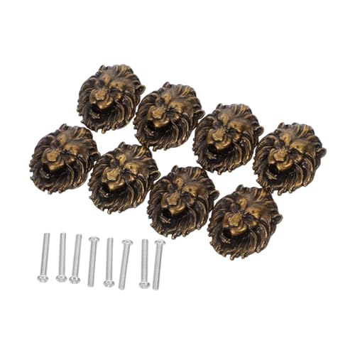 HOMSFOU 8 Stück Teiliges Antike Löwenkopf Schrankgriffe aus Metall Vintage Türknöpfe für Kleiderschrank Schublade und Küchenmöbel Einfache Montage Ergonomisch und Dekorativ HOMSFOU 8 Stück Teiliges Antike Löwenkopf Schrankgriffe aus Metall Vintage Türknöpfe für Kleiderschrank Schublade und Küchenmöbel Einfache Montage Ergonomisch und Dekorativ von HOMSFOU