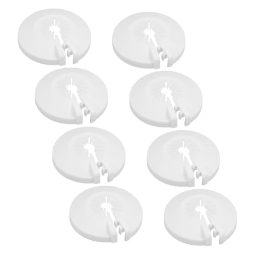 HOMSFOU 8 Stück Teiliges Kunststoff Rosetten für Feuersprinkler Abdeckung für Decken sprinklerkopf Einfache Montage Dekorative Verkleidung für Büro und Zuhause Verdeckt Wiederverwendbar von HOMSFOU