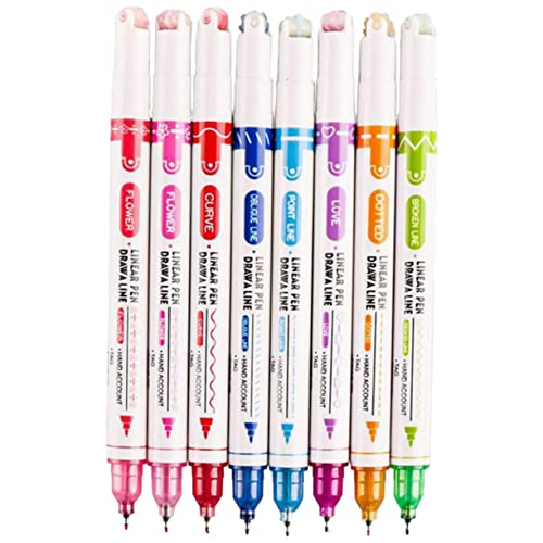 HOMSFOU 8 Stück Teiliges Kurvenmarker Multifunktionale Zeichnungsstifte für Studenten Leicht Ergonomisch zum Journaling Scrapbooking und Bürobedarf HOMSFOU 8 Stück Teiliges Kurvenmarker Multifunktionale Zeichnungsstifte für Studenten Leicht Ergonomisch zum Journaling Scrapbooking und Bürobedarf von HOMSFOU