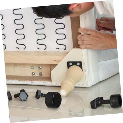 HOMSFOU 8 Stück Teiliges Runde Kunststoff Möbelfüße Stabile rutschfeste Sofabeine für Schrank Couch und Stuhl Langlebige Kratzschützende Möbelfüße mit Modernem Design von HOMSFOU