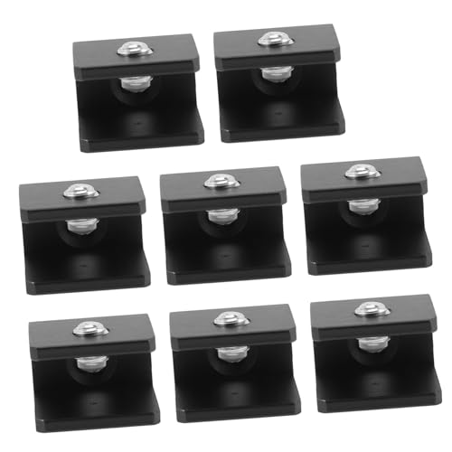 HOMSFOU 8 Stück Teiliges Schwarze Glasshelf klemmen aus Robustem Material Wandmontierte Glashalterung für Schwimmende Ablagen Halterung für Badezimmer Küche Wohnzimmer Einfache Montage HOMSFOU 8 Stück Teiliges Schwarze Glasshelf klemmen aus Robustem Material Wandmontierte Glashalterung für Schwimmende Ablagen Halterung für Badezimmer Küche Wohnzimmer Einfache Montage von HOMSFOU