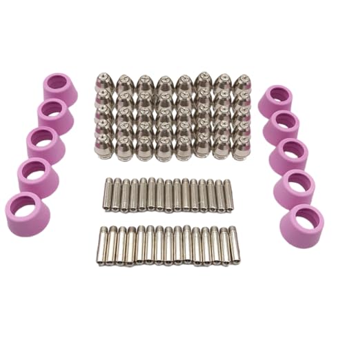 HOMSFOU 80 Stück Teiliges Plasma schneidbrenner zubehörset Kompatibel mit Hitzebeständig Langlebige Ersatzdüsen und Spitzen für Plasma schneidgeräte Cut Ähnliche Modelle HOMSFOU 80 Stück Teiliges Plasma schneidbrenner zubehörset Kompatibel mit Hitzebeständig Langlebige Ersatzdüsen und Spitzen für Plasma schneidgeräte Cut Ähnliche Modelle von HOMSFOU