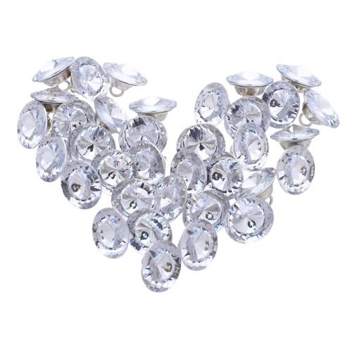 HOMSFOU 80 Stück Teiliges Runde Kristall Polsterknöpfe Transparent zum Einfachen Dekorieren von Sofa Kopfteil und Möbeln Vielseitig Einsetzbar Schnelle Montage ohne Spezialwerkzeug von HOMSFOU