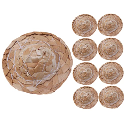 HOMSFOU 9 Stück Miniature Woven Straw Hats für Puppen Handgefertigte Dekohüte für DIY Projekte Bastelzubehör für Puppenhaus Dekoration HOMSFOU 9 Stück Miniature Woven Straw Hats für Puppen Handgefertigte Dekohüte für DIY Projekte Bastelzubehör für Puppenhaus Dekoration von HOMSFOU