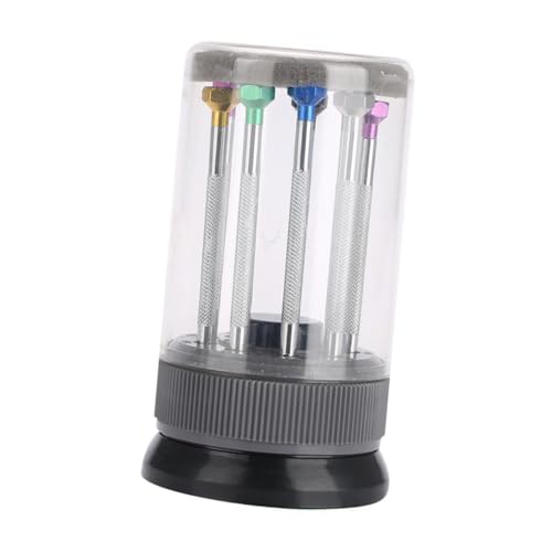 HOMSFOU 9 Stück Teiliges Schraubendreher Set mit Rundem Kopf und Drehbarer Basis Präzises Uhren Reparaturwerkzeug für Uhrmacher und Sammler Robust Leicht Tragbar Vielseitig für Uhren und von HOMSFOU