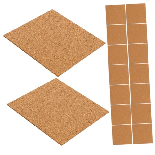 HOMSFOU 90stücke Korkplattenquadrate Mit Selbstklebender Rückseite Quadratische Tassenunterlage Für Wassergläser Und Heißgetränke Korkmatte Für Couchtisch Und Homegebrauch von HOMSFOU