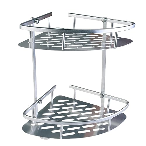 HOMSFOU Aluminium Badzimmer-eckablage Organizer Duschregal in Silber Optimaler Stauraum Für Shampoo Seife Und Handtücher Inklusive Schrauben Und Dübel Wandfreundlich HOMSFOU Aluminium Badzimmer-eckablage Organizer Duschregal in Silber Optimaler Stauraum Für Shampoo Seife Und Handtücher Inklusive Schrauben Und Dübel Wandfreundlich von HOMSFOU