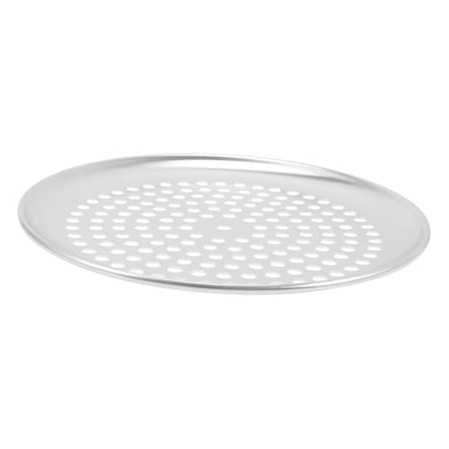 HOMSFOU Aluminiumlegierung Pizzablech mit Belüftungslöchern Runde Backform für Ofen Schnelles Gleichmäßiges Backen Robustes Verformungs Pizzablett für Hausgemachte Pizza und Kuchen HOMSFOU Aluminiumlegierung Pizzablech mit Belüftungslöchern Runde Backform für Ofen Schnelles Gleichmäßiges Backen Robustes Verformungs Pizzablett für Hausgemachte Pizza und Kuchen von HOMSFOU