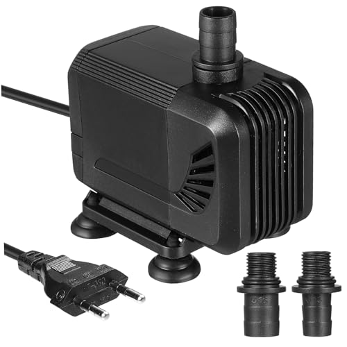 HOMSFOU Aquarium Tauchpumpe H Leise Filterpumpe für Teiche Aquarien und Hydrokulturen Effiziente Filterung Robuste Konstruktion Einfache Installation mit Saugnäpfen von HOMSFOU
