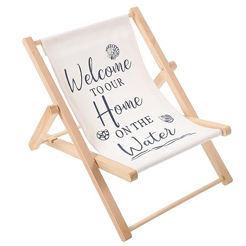 HOMSFOU Artificial Beach Chair Model Landscape Wooden Beach Chair Mediterranean Style Decor HOMSFOU Artificial Beach Chair Model Landscape Wooden Beach Chair Mediterranean Style Decor von HOMSFOU